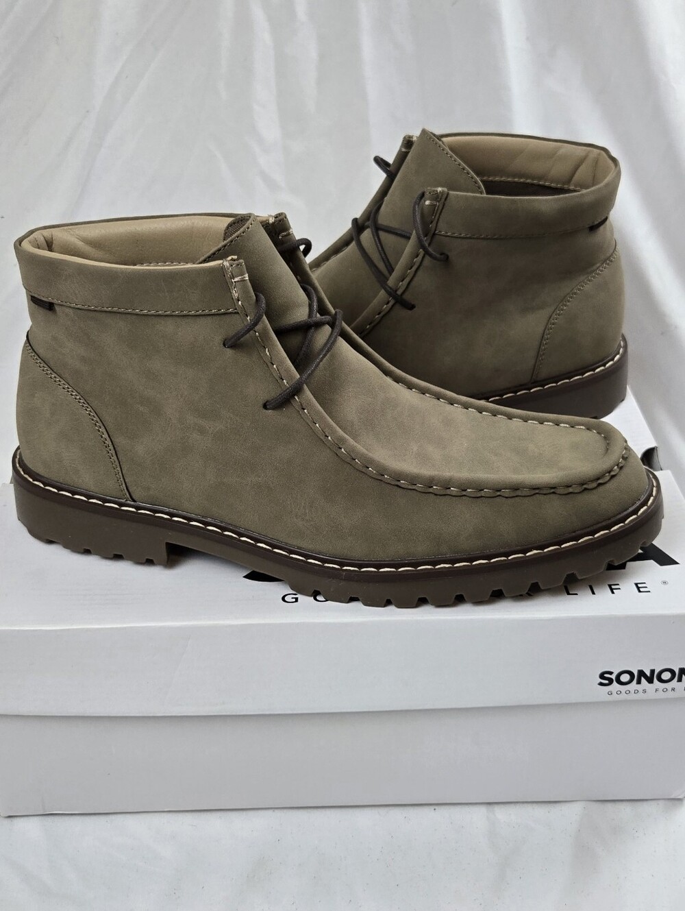 Sonoma Goods For Life Foster Men's Chukka Boots Size 11 Taupe New in Box